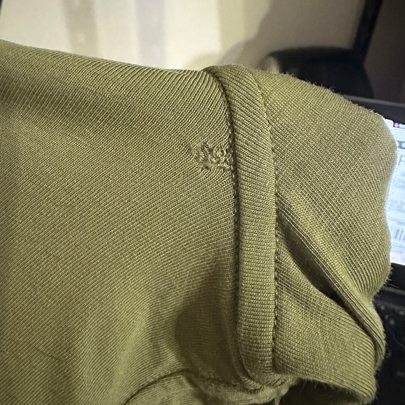 Lululemon Cotton Wrap Front T-Shirt Dress Olive Green Size 6 - Picture 7 of 8